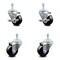 Service Caster 3 Inch Hard Rubber Wheel Swivel 10mm Threaded Stem Caster Brakes SCC, 2PK SCC-TS20S314-HRS-M1015-2-TLB-2 - alternate 1